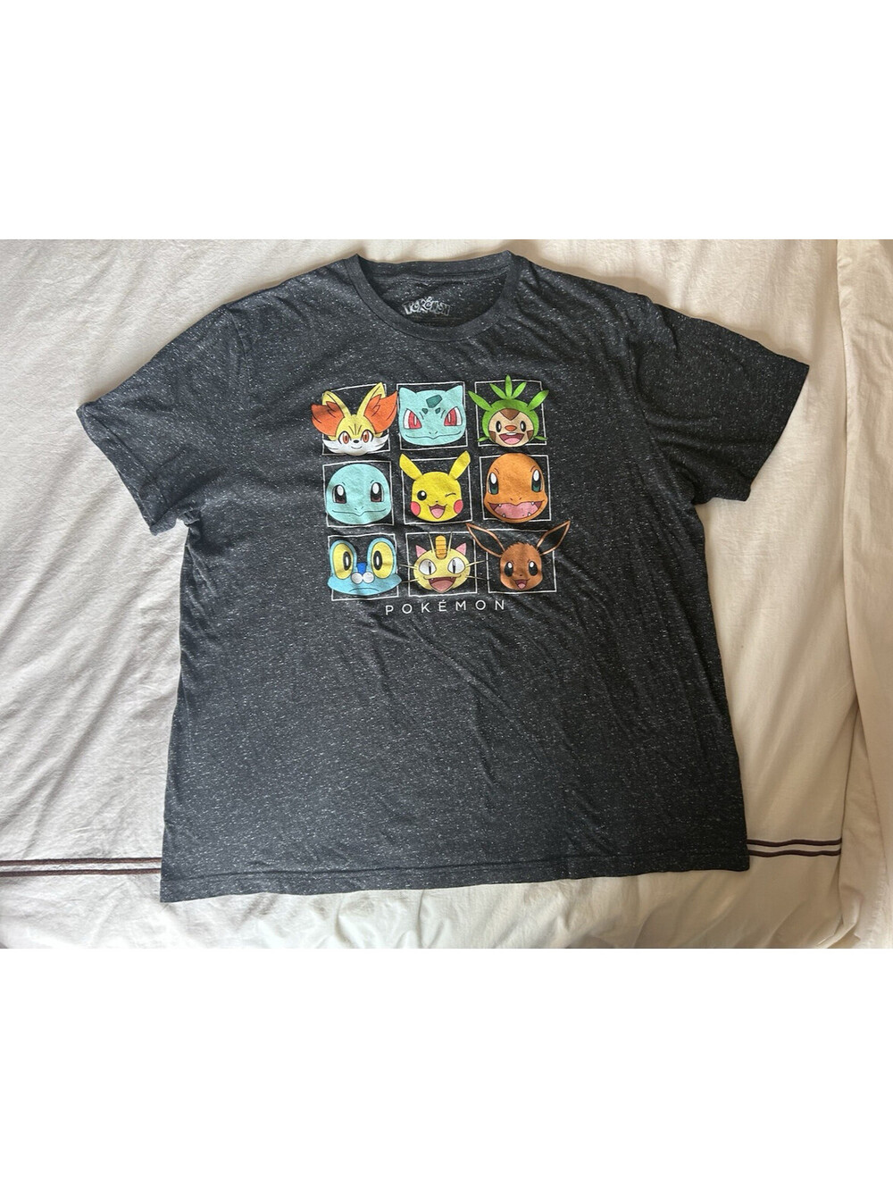 Size 2XL Pokemon Graphic T-Shirt Pikachu Eevee Charmander Bulbasaur Tee